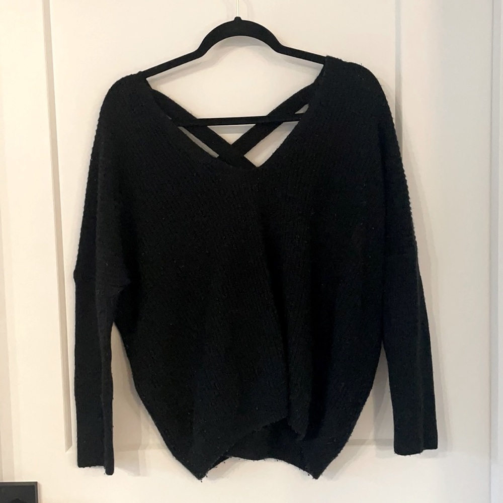 Oversized Cross Back Sweater